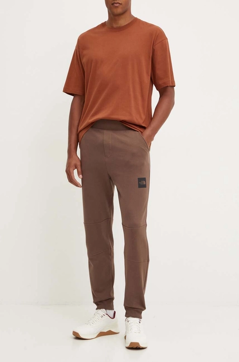 Βαμβακερό παντελόνι The North Face Fine Pant χρώμα: καφέ, NF0A8A6N1OI1