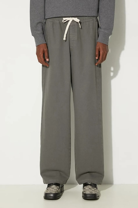 A.P.C. pantaloni de bumbac Pantalon Duke culoarea gri, drept, COHEL-M08466