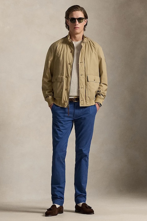 Polo Ralph Lauren штани slim fit чоловічі з бавовною Slim Fit HDN Pant — AW24-SPM0EE, блакитний — фото 3