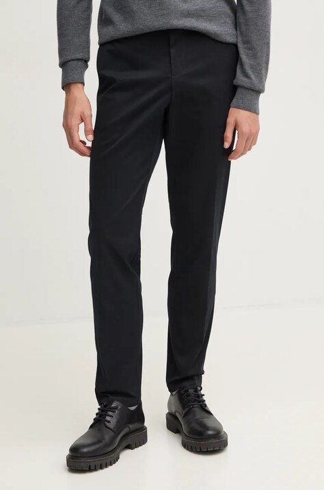 BOSS pantaloni barbati, culoarea negru, mulata, 50527920