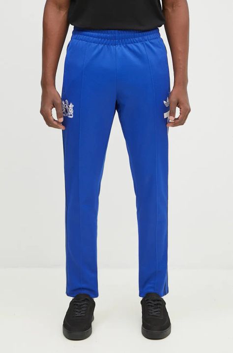 adidas pantaloni della tuta Manchester United GB Track Pant colore blu con applicazione IV7538