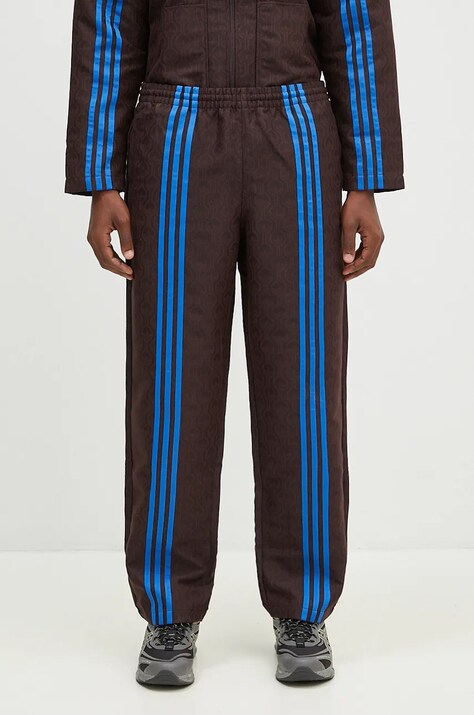 Брюки adidas Originals Club TrackPant мужские цвет коричневый с узором JN5970