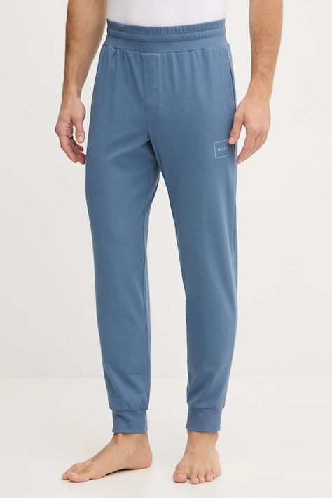 Nohavice HUGO Laze Pants CW modrá farba, jednofarebné, 50525246
