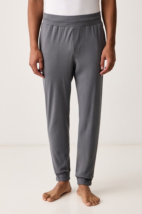 HUGO Pantaloni de loungewear pentru bărbați din bumbac cu elastan Laze Pants CW gri regular waist 50525246