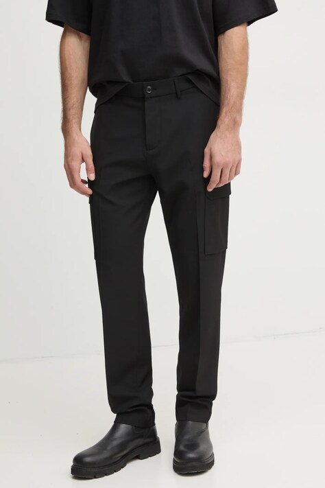 Брюки Sisley мужские цвет чёрный прямые 4NGUSF04O