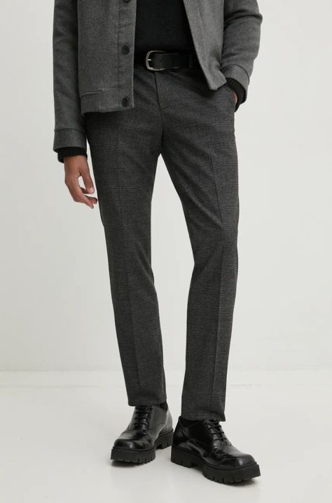 HUGO pantaloni in misto lana colore grigio 50527819