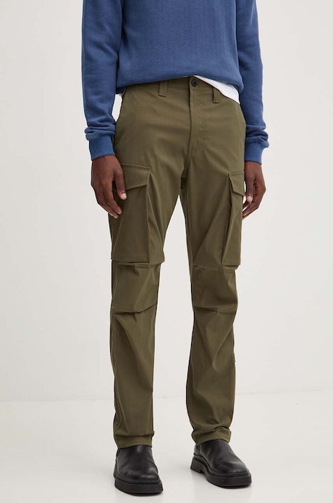G-Star pantaloni bărbați, culoarea verde, drept, D24309-D517