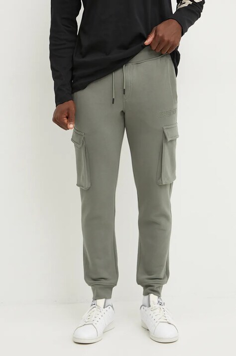 Donji dio trenirke Guess ALDWIN boja: zelena, bez uzorka, Z4YB08 K9V31