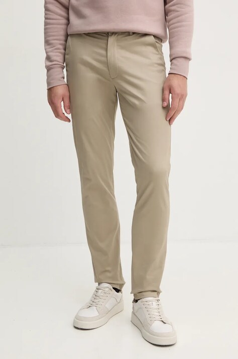 Calvin Klein pantaloni barbati, culoarea gri, mulata, K10K113429