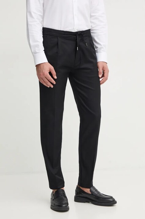 Бавовняні штани Calvin Klein колір чорний облягаючі K10K113431