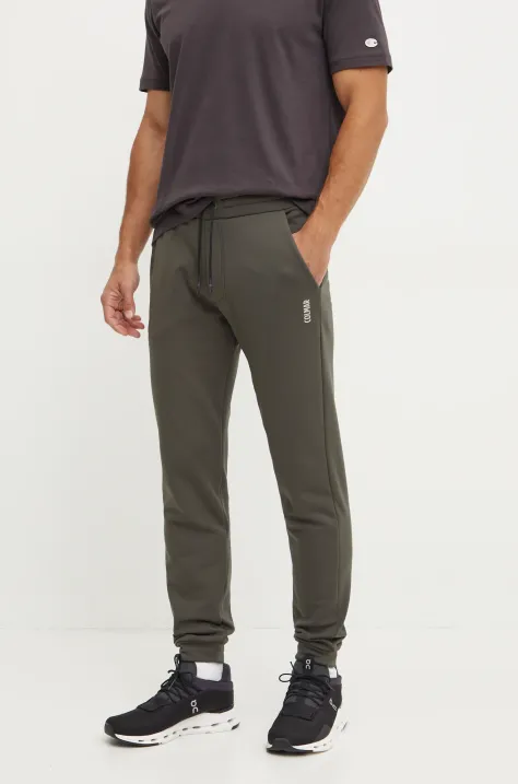 Colmar pantaloni de trening culoarea verde, neted, 8332.5WU