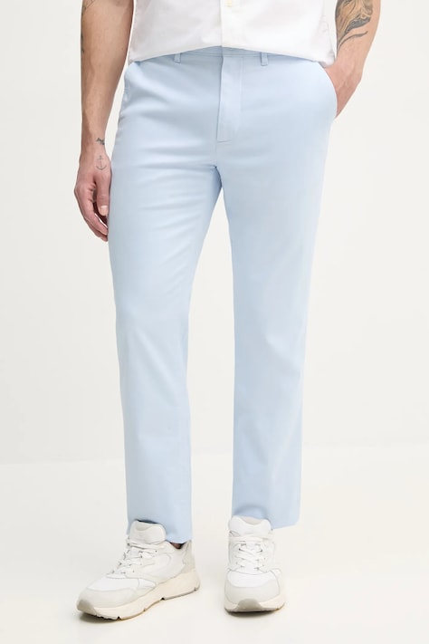 Tommy Hilfiger spodnie męskie kolor niebieski w fasonie chinos MW0MW37873