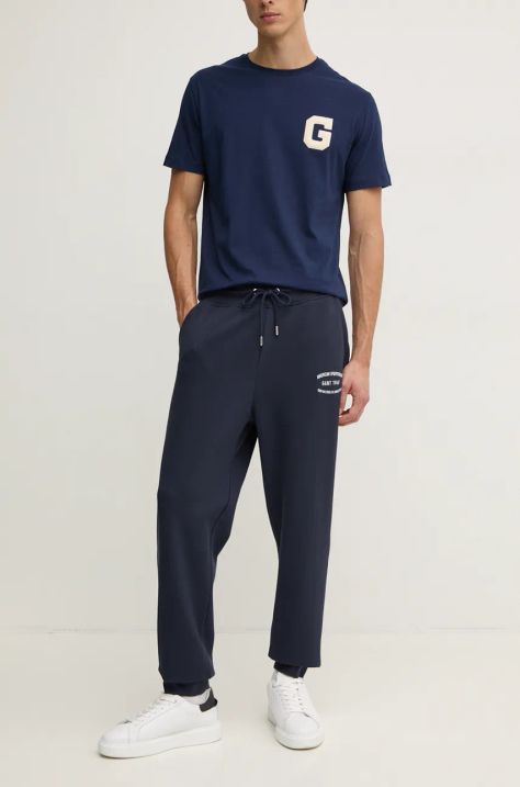 Gant pantaloni della tuta colore blu navy con applicazione 2015072