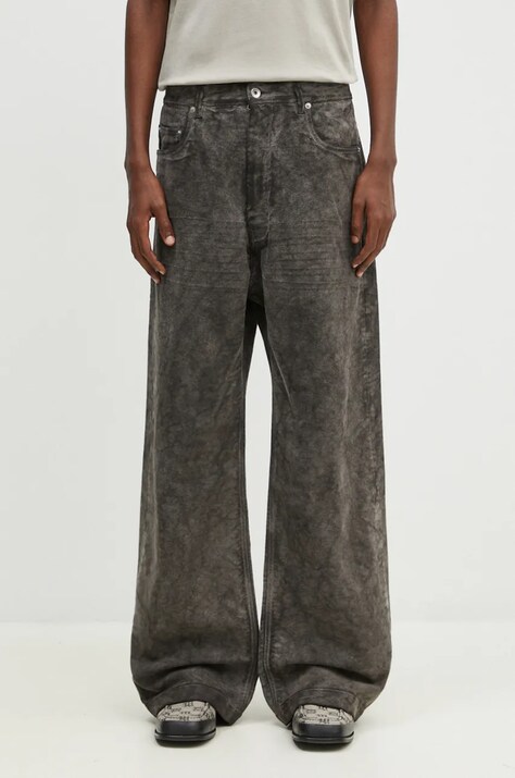 Rick Owens pantaloni in cotone Geth Jeans colore grigio DU02D2351.MO
