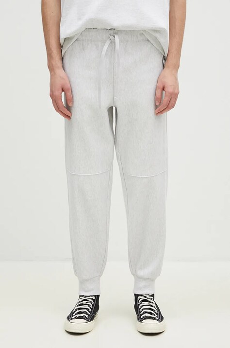 Donji dio trenirke Carhartt WIP American Script Jogging Pant boja: siva, melanž, I027042.482XX