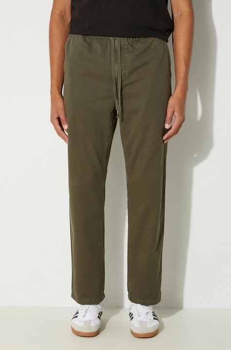 Carhartt WIP pantaloni in cotone Flint Pant colore verde I029919.666GD