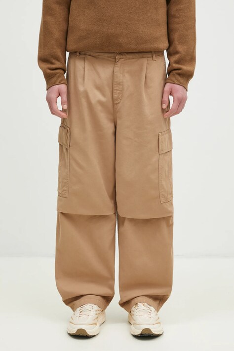 Памучен панталон Carhartt WIP Cole Cargo Pant в бежово със стандартна кройка I031218.2FSGD