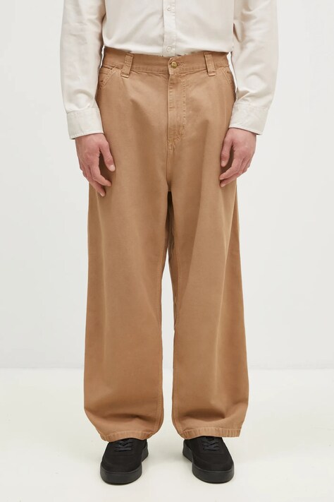 Бавовняні штани Carhartt WIP OG Single Knee Pant колір зелений прямі I033754.2FS4J