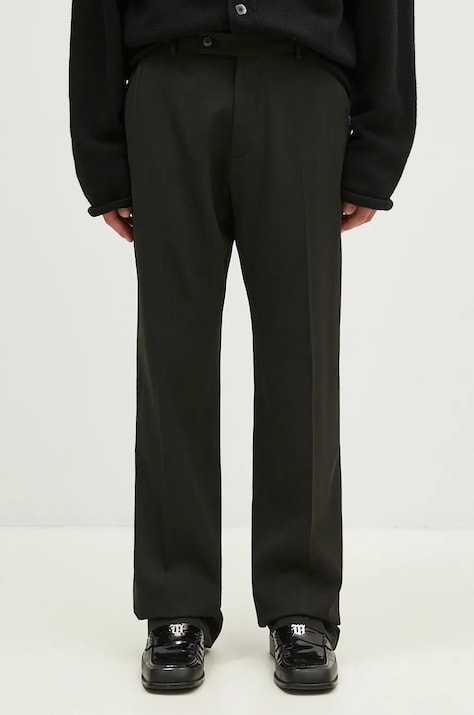 Martine Rose spodnie wełniane Tailored Relaxed Fit Trouser kolor czarny proste 303WT05006