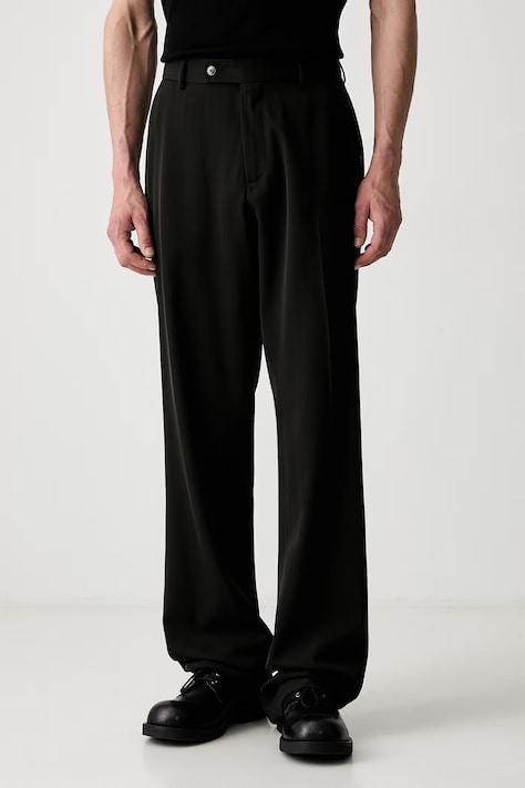 Martine Rose Tailored Relaxed Fit Trouser suit trousers with wool Men's black regular waist 303WT05006