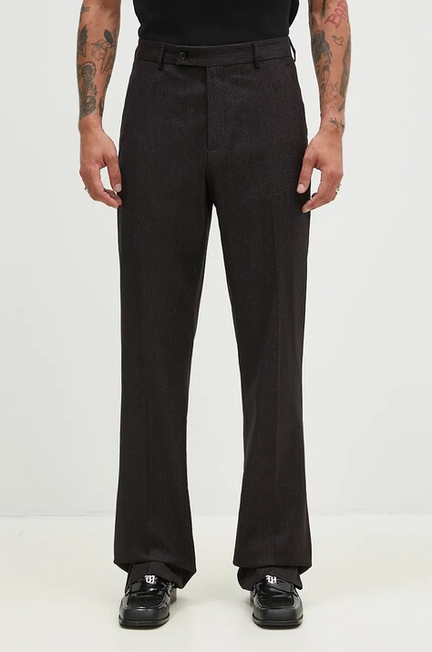 Штани з домішкою вовни Martine Rose Tailored Relaxed Fit Trouser колір чорний прямі 303WT06007
