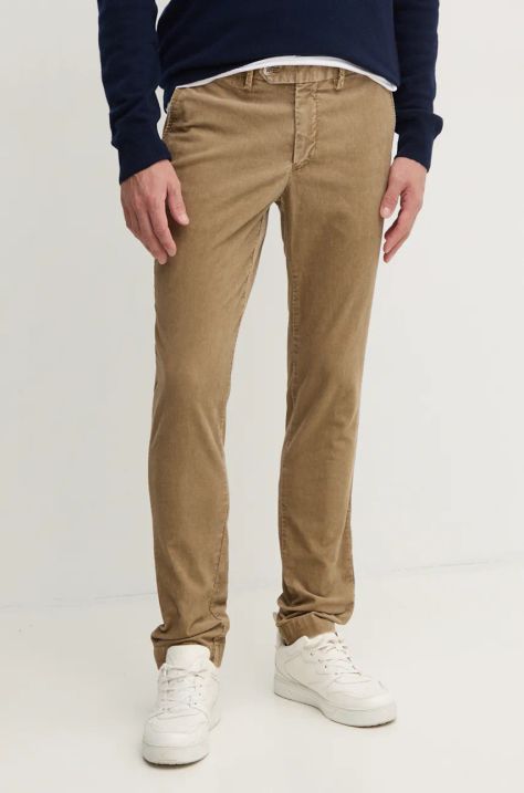 Hackett London pantaloni in velluto a coste colore marrone HM212656R