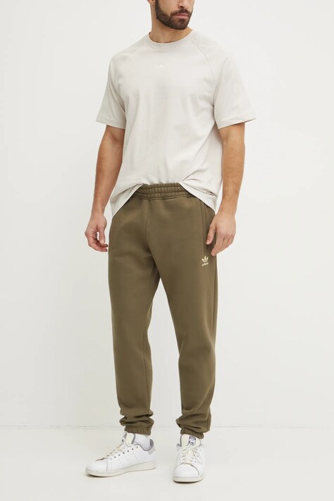 adidas Originals spodnie dresowe kolor zielony gładkie IY7363