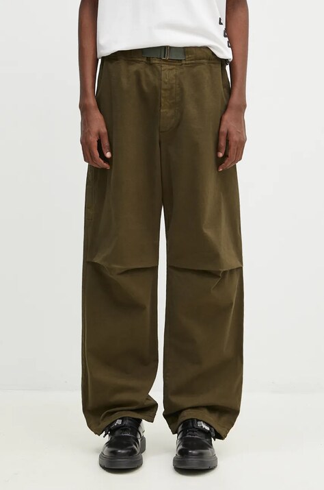 DARKPARK pantaloni Jordan barbati, culoarea verde, drept, MTR09.FAP08.0061