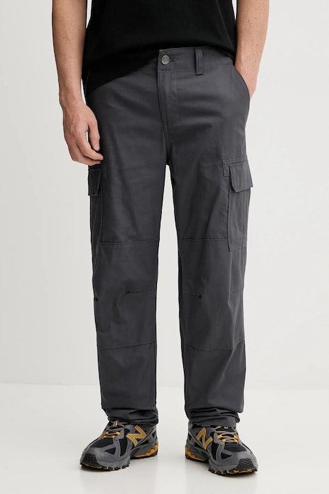 Bavlnené nohavice Dickies Millerville šedá farba, rovné, DK0A4XDU