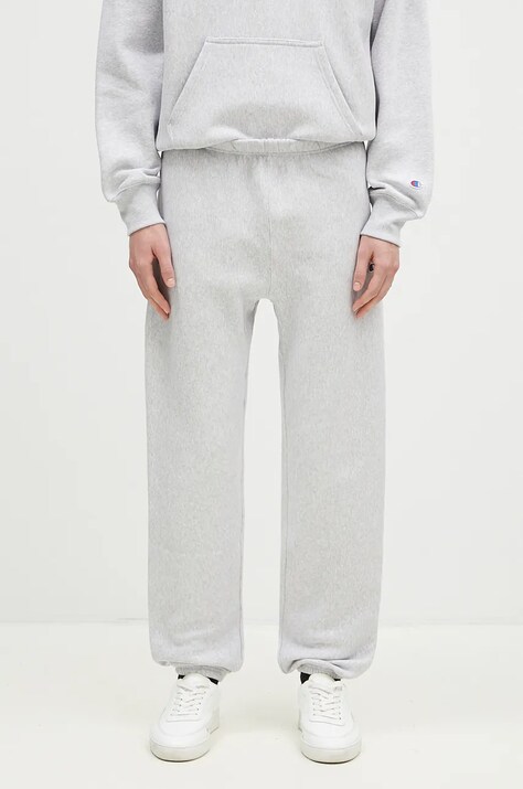 Спортивные штаны Champion Elastic Cuff Pants цвет серый однотонные 220709