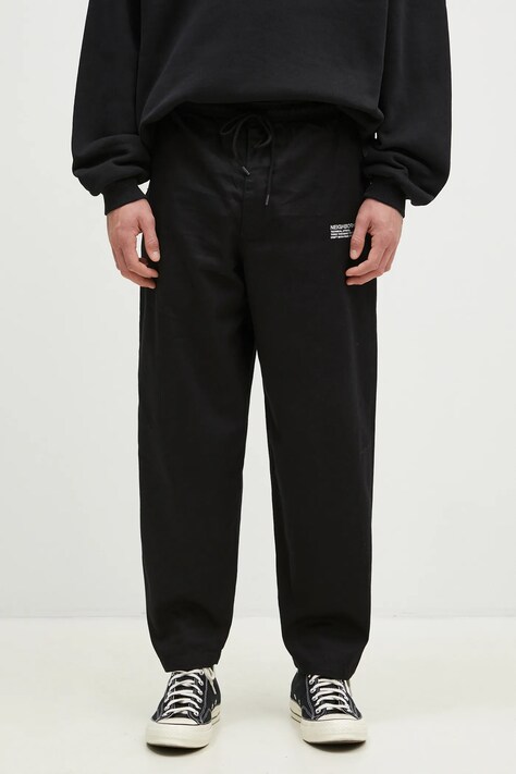 Бавовняні штани NEIGHBORHOOD Easy Pants колір чорний прямі 242TSNH.PTM02