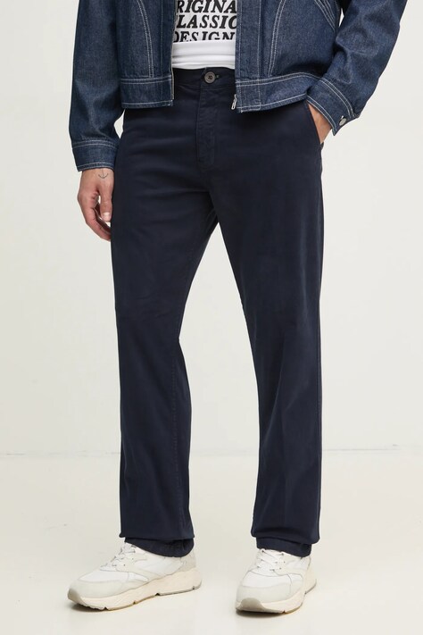 Guess jeans bărbați, culoarea bleumarin, cu fit chinos, M4BB16 WFPM1