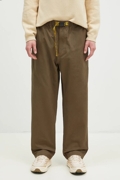 Human Made cotton trousers Easy Pants green color HM28PT018