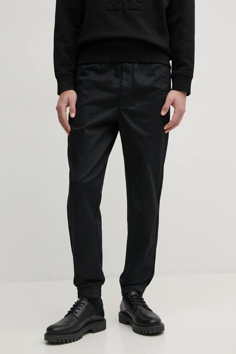 Armani Exchange pantaloni de trening barbati, culoarea negru, neted, XM000039 AF10517