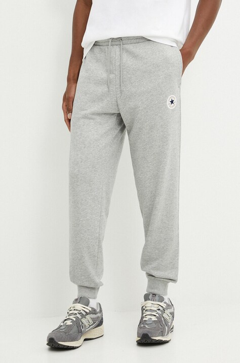 Tepláky Converse šedá barva, melanžové, 10026982-A02