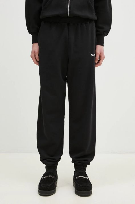 Bavlněné tepláky No Problemo Mini Problemo Sweatpant černá barva, s potiskem, NP30009.02