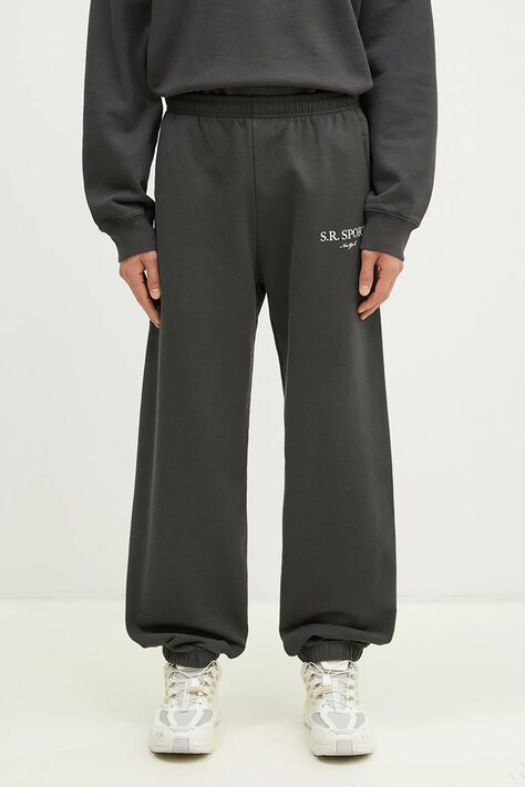 Sporty & Rich cotton joggers S.R. Sport gray color with a print PA036512304BA02