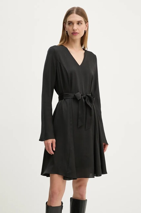 Bruuns Bazaar rochie AcaciaBBFrais dress culoarea negru, mini, evazată, BBW4034