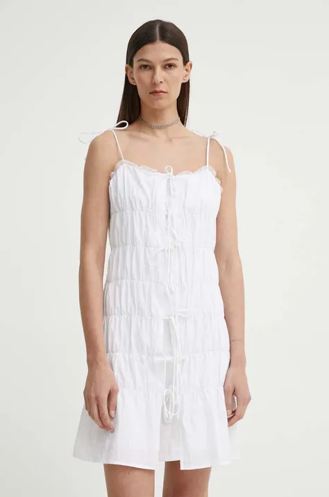 Памучна рокля Résumé BernadetteRS Short Dress в бяло къса със стандартна кройка 121691175