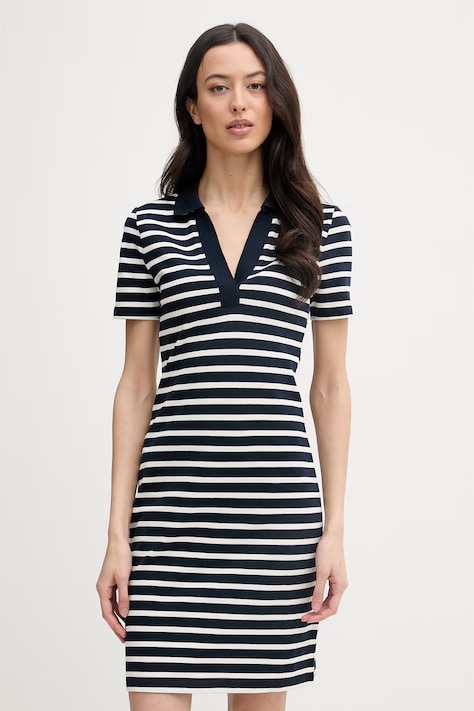 Tommy Hilfiger šaty bavlněné s elastanem Pruhované WW0WW42567