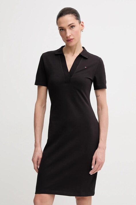 Šaty Tommy Hilfiger modrá barva, mini, WW0WW42567