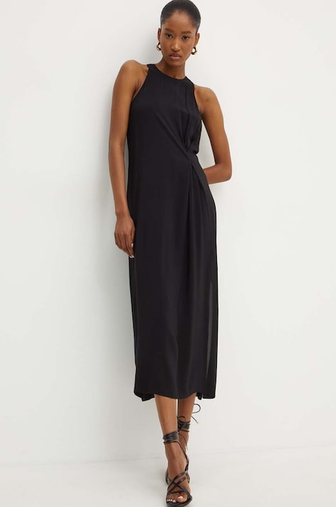 Patrizia Pepe Sukienka kolor czarny maxi prosta 8A1374 A8I1