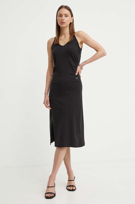 G-Star rochie din bumbac culoarea negru, mini, mulată, D24573-B771