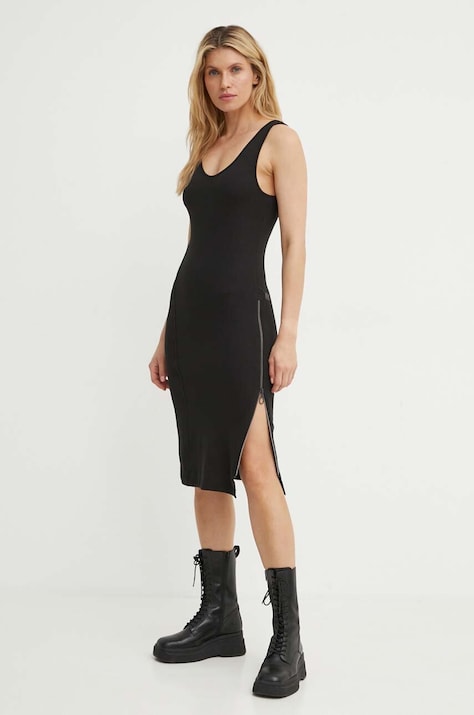 G-Star rochie din bumbac culoarea negru, mini, mulată, D24572-D275