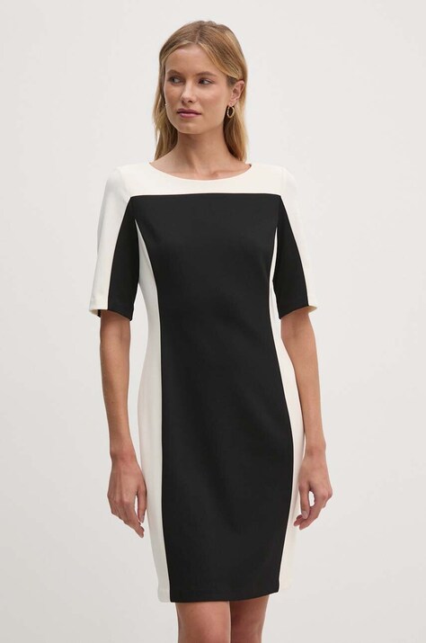 Dkny rochie culoarea bej, mini, dreaptă, DD4E189A