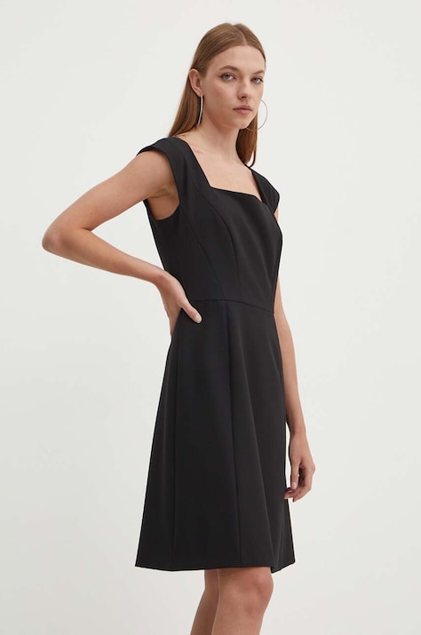 HUGO rochie culoarea negru, mini, dreaptă, 50518972