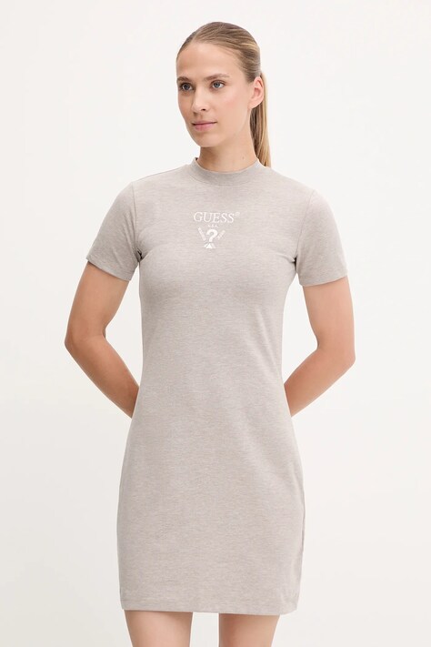 Guess rochie COLETTE culoarea negru, mini, drept, V4YK02 KCDH1
