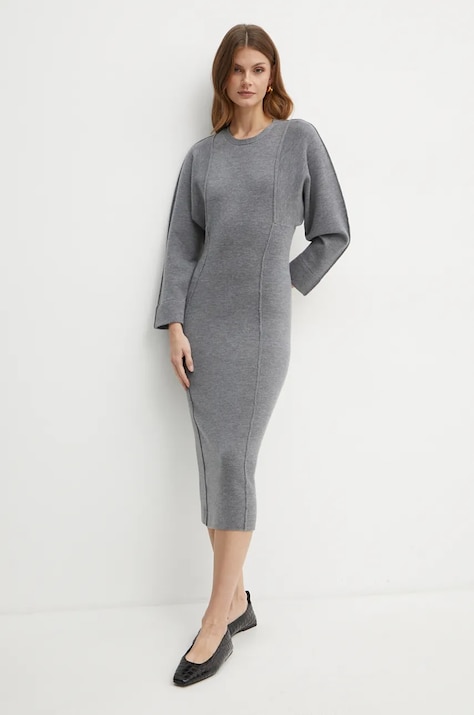 Pinko vestito in lana colore grigio  103944 A221