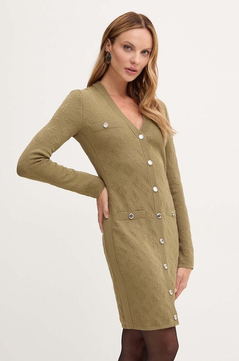 Pinko rochie culoarea verde, mini, dreaptă, 103974 A21T