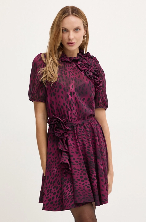 Pinko rochie culoarea violet, mini, evazati, 103959 A214